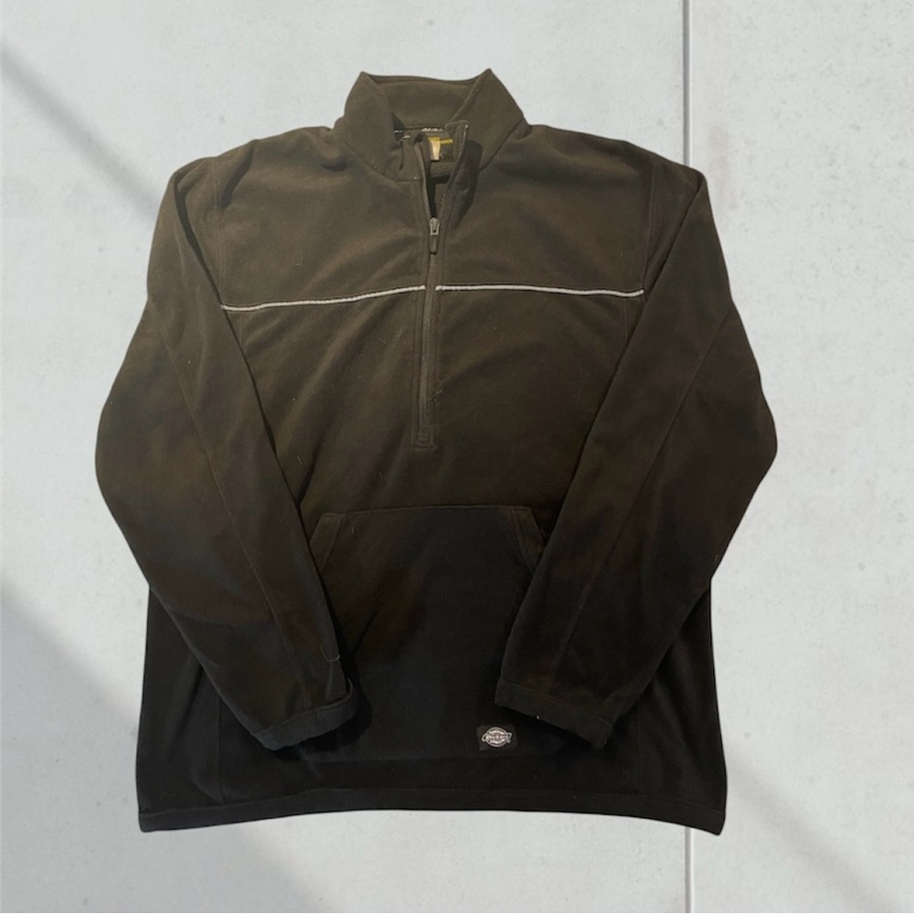 Dickies performance fleece black 1/4 zip sweater sz xl